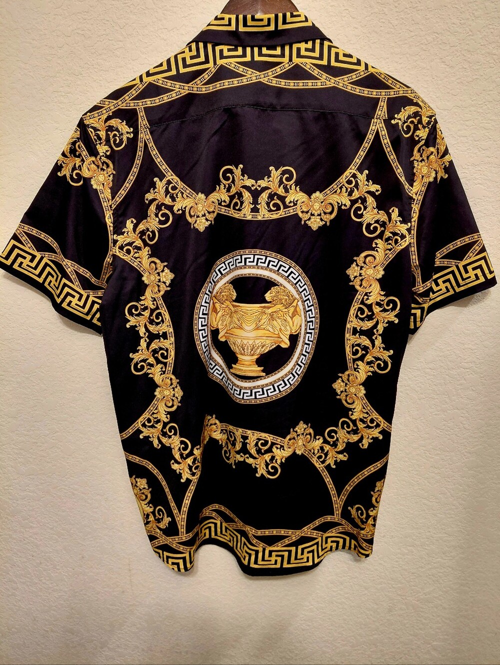 Rare Vintage Gianni Versace Baroque Print Short Sleeve Button-Down Shirt Meduim - Picture 12 of 12